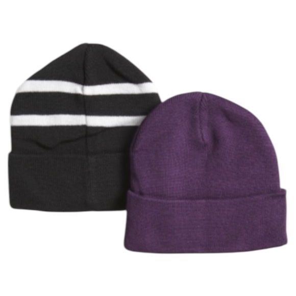 067 NWT Disney The Nightmare Before Christmas 2 Pack Black & Purple Beanie Set - Picture 2 of 10